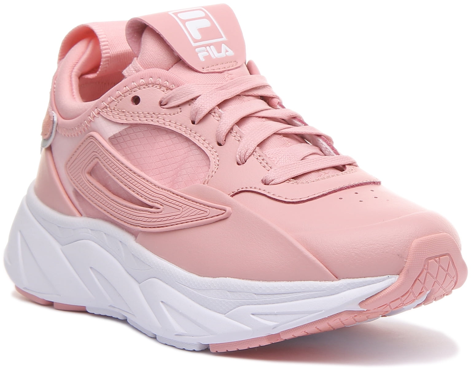 Trendy Fila Disruptor II Ice Sneakers with Pink Detail